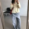 3-Button Crop Blazer (Cream Yellow)
